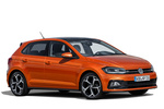 Volkswagen Polo 1.0 TSI 115 CV DSG R-Line Turismo Naranja Calatea metalizado Exterior Lateral-Frontal 5 puertas
