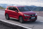 SEAT Ateca 2.0 EcoTSI 140 kW (190 CV) DSG-7 4Drive FR Todo terreno Rojo Velvet Exterior Frontal-Lateral-Cenital 5 puertas