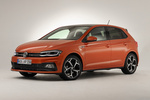 Volkswagen Polo 1.0 TSI 115 CV DSG R-Line Turismo Naranja Calatea metalizado Exterior Frontal-Lateral 5 puertas