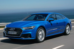 Audi A7 55 TFSI 250 kW (340 CV) quattro S tronic Paquete S-Line Turismo Azul Ara Exterior Lateral-Frontal 5 puertas