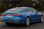 Audi A7 55 TFSI 250 kW (340 CV) quattro S tronic Paquete S-Line Turismo Azul Ara Exterior Posterior-Lateral 5 puertas