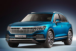 Volkswagen Touareg 3.0 V6 TDI Elegance Todo terreno Moonlight Blue Exterior Frontal-Lateral 5 puertas
