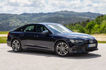 Audi A6 40 TDI quattro S line Turismo Azul firmamento metalizado Exterior Frontal-Lateral 4 puertas