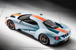 Ford GT GT Heritage Edition GT Heritage Edition Coup&eacute; Heritage Blue and Heritage Orange Exterior Posterior-Lateral-Cenital 2 puertas