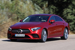 Mercedes-Benz CLS 350 d 4MATIC AMG Line exterior Turismo Designo rojo jacinto Exterior Frontal-Lateral 4 puertas