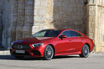 Mercedes-Benz CLS 350 d 4MATIC AMG Line exterior Turismo Designo rojo jacinto Exterior Frontal-Lateral 4 puertas