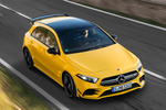 Mercedes-Benz Clase A AMG 35 4MATIC AMG 35 4MATIC Paquete aerodin&aacute;mico AMG Turismo Sun Yellow Exterior Cenital-Lateral-Frontal 5 puertas