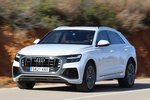 Audi Q8 50 TDI quattro tiptronic 210 kW (286 CV) Paquete deportivo S line Todo terreno Blanco Glaciar metalizado Exterior Frontal-Lateral 5 puertas