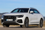 Audi Q8 50 TDI quattro tiptronic 210 kW (286 CV) Paquete deportivo S line Todo terreno Blanco Glaciar metalizado Exterior Frontal-Lateral 5 puertas