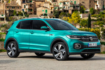 Volkswagen T-Cross 1.0 TSI 85 kW (116 CV) DSG 7 vel. R Line Todo terreno Turkesa Makena Metalizado Negro Exterior Frontal-Lateral 5 puertas