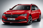 Skoda Superb Sportline Turismo familiar Rojo Velvet Metalizado Exterior Frontal-Lateral 5 puertas