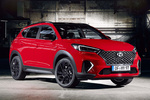 Hyundai Tucson 2.0 CRDi 136 kW (185 CV) 48V 4x4 AT N Line X Todo terreno Engine Red Exterior Lateral-Frontal 5 puertas