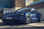 Porsche Taycan Turbo Turbo Turismo Azul Genti&aacute;n Metalizado Exterior Lateral-Frontal 4 puertas