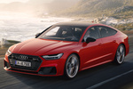 Audi A7 Sportback 55 TFSIe quattro Sportback S line TFSIe Turismo Rojo Tango Exterior Frontal-Lateral 5 puertas