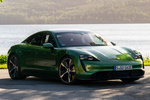 Porsche Taycan Turbo S Turbo S con llantas Exclusive Design Carbono Turismo Verde Mamba Metalizado Exterior Lateral-Frontal 4 puertas