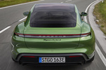 Porsche Taycan Turbo S Turbo S con llantas Exclusive Design Carbono Turismo Verde Mamba Metalizado Exterior Posterior-Cenital 4 puertas