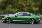 Porsche Taycan Turbo S Turbo S con llantas Exclusive Design Carbono Turismo Verde Mamba Metalizado Exterior Lateral 4 puertas