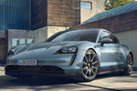 Porsche Taycan 4S 4S Turismo Azul Frozen Metalizado Exterior Frontal-Lateral 4 puertas