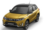 Suzuki Vitara 1.4T Mild Hybrid GLX Todo terreno Amarillo Solar Bicolor Negro Exterior Frontal-Lateral 5 puertas