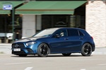 Mercedes-Benz Clase A A 200 d 8G-DCT AMG Line Paquete Night Turismo Azul Denim Metalizado Exterior Frontal-Lateral 5 puertas