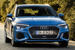 Audi A3 30 TDI 86 kW (116 CV) 6 vel. S line con paquete Brillo Turismo Azul Ara efecto cristal Exterior Frontal 5 puertas