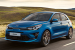 KIA Rio Gama Rio Drive Turismo Sporty Blue Exterior Frontal-Lateral 5 puertas