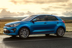KIA Rio Gama Rio Drive Turismo Sporty Blue Exterior Frontal-Lateral 5 puertas