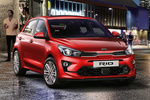 KIA Rio Gama Rio Drive Turismo Signal Red Exterior Frontal-Lateral 5 puertas