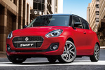 Suzuki Swift 1.2 Mild Hybrid GLX Turismo Rojo Burning Bicolor Exterior Frontal-Lateral 5 puertas