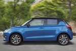 Suzuki Swift 1.2 Mild Hybrid GLX Turismo Azul Speedy Bicolor Exterior Lateral 5 puertas