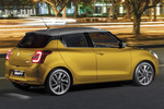 Suzuki Swift 1.2 Mild Hybrid GLX Turismo Amarillo Rush Bicolor Exterior Posterior-Lateral 5 puertas