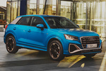 Audi Q2 35 TFSI 110 kW (150 CV) S tronic S line Todo terreno Azul Turbo Exterior Lateral-Frontal 5 puertas
