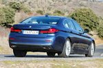 BMW Serie 5 520d L&iacute;nea Luxury Turismo Phytonic Blau Metallic Exterior Posterior-Lateral 4 puertas