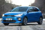 KIA Rio 1.0 T-GDi MHEV iMT 88 kW (120 CV) GT Line Turismo Sporty Blue Exterior Frontal-Lateral 5 puertas