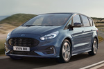 Ford S-MAX 2.5 FHEV 140 kW (190 CV) ST-Line Monovolumen Azul Chrome Exterior Frontal-Lateral 5 puertas