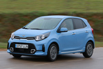 KIA Picanto 1.0 DPi 49 kW (67 CV) GT-Line Turismo Alice Blue Exterior Frontal-Lateral 5 puertas