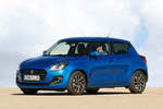Suzuki Swift 1.2 Mild Hybrid GLX Turismo Azul Speedy Exterior Frontal-Lateral 5 puertas