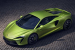 McLaren High-Performance Hybrid Artura Artura Coup&eacute; Flux Green Exterior Cenital-Frontal-Lateral 2 puertas