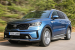KIA Sorento 1.6 T-GDi PHEV Emotion P Luxury PHEV Todo terreno Gravity Blue Exterior Frontal-Lateral 5 puertas