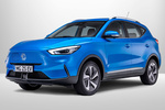 MG ZS Gama ZS EV EV Luxury Todo terreno Como Blue Exterior Frontal-Lateral 5 puertas