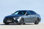 Mercedes-Benz Clase C C 220 d AMG Line con Paquete Night Turismo Gris Selenit Magno Exterior Frontal-Lateral 5 puertas
