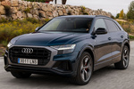 Audi Q8 60 TFSIe quattro tiptronic 340 kW (462 CV) S line TFSIe Todo terreno Azul Galaxia Exterior Frontal-Lateral 5 puertas