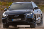 Audi Q8 60 TFSIe quattro tiptronic 340 kW (462 CV) S line TFSIe Todo terreno Azul Galaxia Exterior Frontal-Lateral 5 puertas