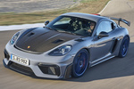 Porsche 718 Cayman GT4 RS Cayman GT4 RS con paquete opcional Weissach Coup&eacute; Arctic Grey Exterior Frontal-Lateral 3 puertas