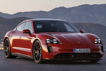 Porsche Taycan GTS GTS Turismo Rojo Carm&iacute;n Exterior Lateral-Frontal 5 puertas
