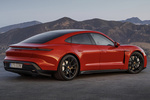 Porsche Taycan GTS GTS Turismo Rojo Carm&iacute;n Exterior Posterior-Lateral 5 puertas