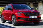 Skoda Karoq 2.0 TSI 140 kW (190 CV) DSG 4x4 Sportline Todo terreno Rojo Velvet Metalizado Exterior Lateral-Frontal 5 puertas