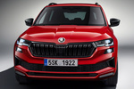 Skoda Karoq 2.0 TSI 140 kW (190 CV) DSG 4x4 Sportline Todo terreno Rojo Velvet Metalizado Exterior Frontal-Lateral 5 puertas