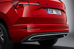 Skoda Karoq 2.0 TSI 140 kW (190 CV) DSG 4x4 Sportline Todo terreno Rojo Velvet Metalizado Exterior Posterior 5 puertas