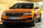 Skoda Karoq 2.0 TDI 110 kW (150 CV) DSG 4x4 Style Todo terreno Naranja Phoenix Exterior Frontal-Lateral 5 puertas
